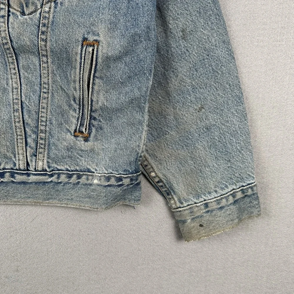 Levi's Denim Trucker Jacket Women's Large Blue 1984 Distressed Workwear 57510